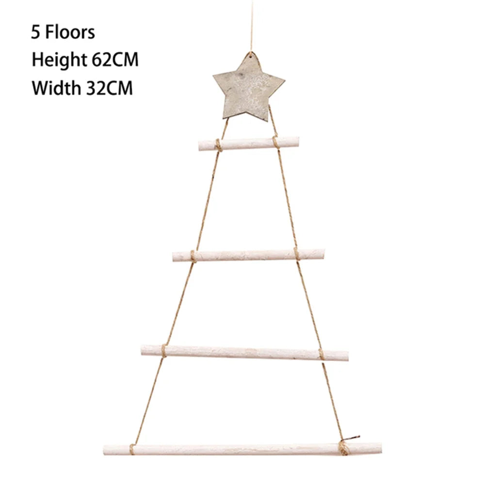 Christmas Nature Wood Branches Hanging Ornaments Xmas Tree Pendant Crude DIY Wooden Wall Home Decoration Christmas Party Decors