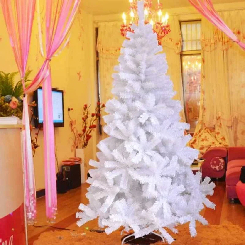 Christmas Tree  PVC Artificial White Indoor and Outdoor Party Decoration with Metal Stand Encryption Xmax Tree 0.9 1.2 1.5 1.8m
