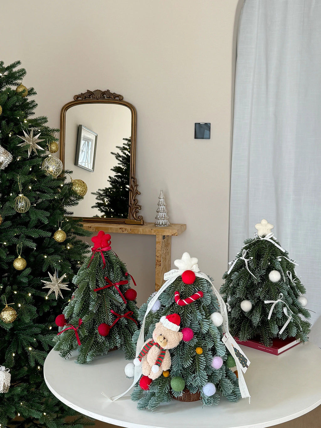 Christmas Atmosphere Decoration Desktop Small Fake Tree Cute Shape Ornaments