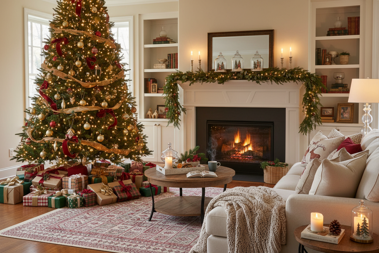 Cozy Christmas Living Room